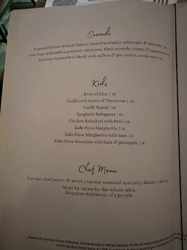 Menu Capriccio Osteria Italian Restaurant - 7
