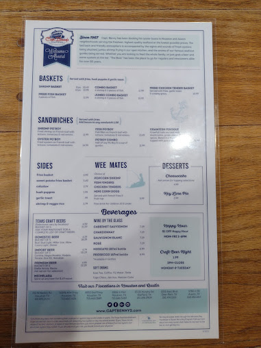 Menu Capt. Benny's - 3