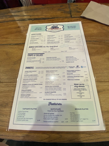 Menu Capt. Benny's - 5