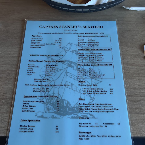 Menu Captain Stanley's Seafood Restaurant - 4