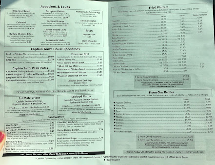 Menu Captain Tom's Seafood - 6