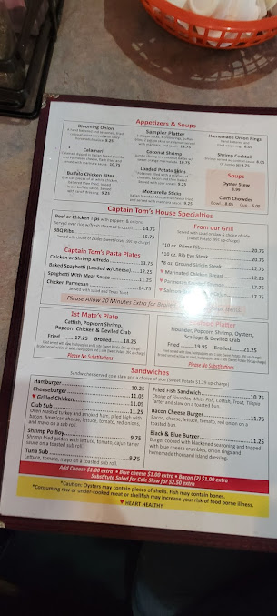 Menu Captain Tom's Seafood - 7