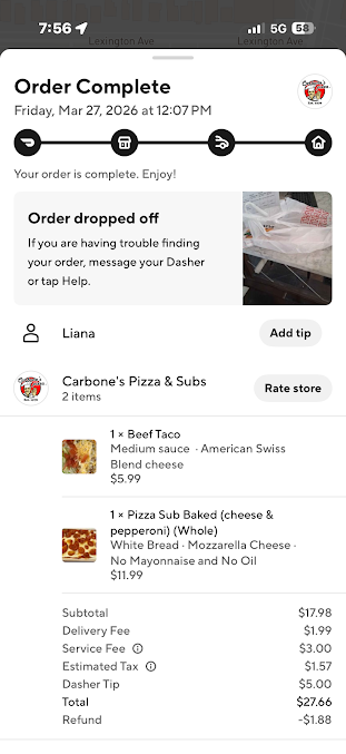 Menu Carbone's Pizza & Subs - 9