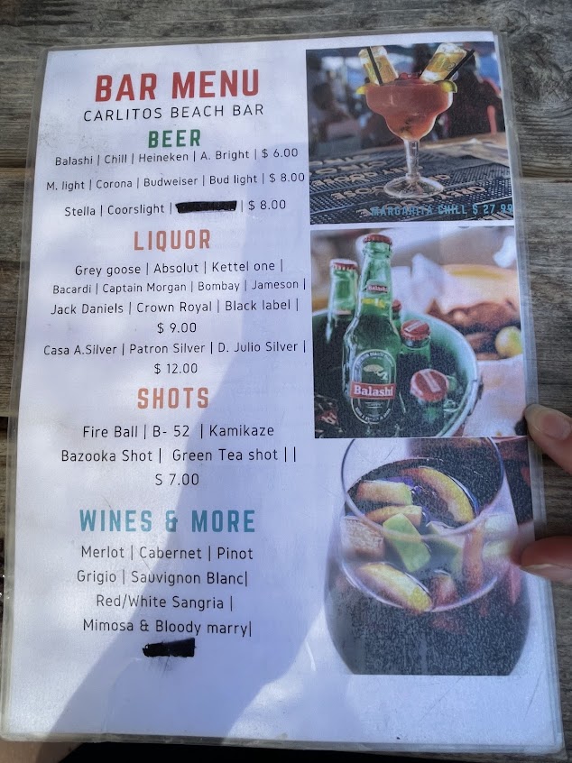 Menu Carlitos Caribbean Sports Bar Grill - 0