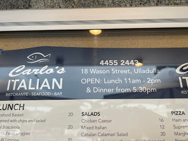 Menu Carlo's Italian Ristorante Bar & Seafood - 0