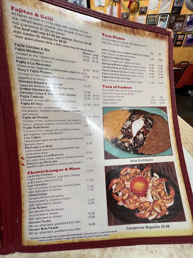 Menu Carmelo's Mexican Grill - 0