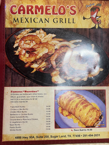 Menu Carmelo's Mexican Grill - 3