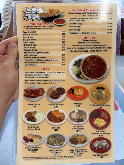 Menu Carmelo's Mexican Grill - 6