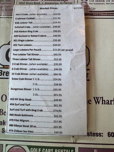 Menu Carmen's Seafood Restaurant - 1