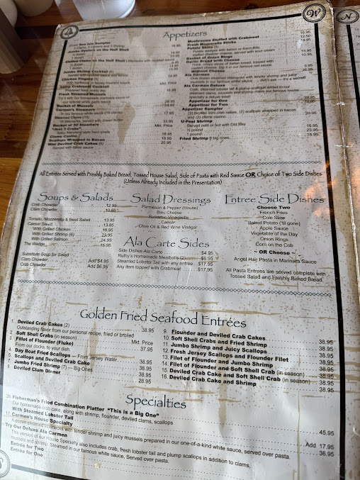Menu Carmen's Seafood Restaurant - 9