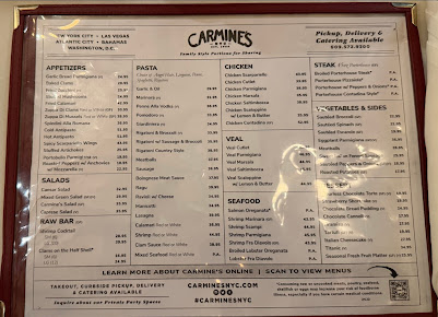 Menu Carmine's - Atlantic City - 5