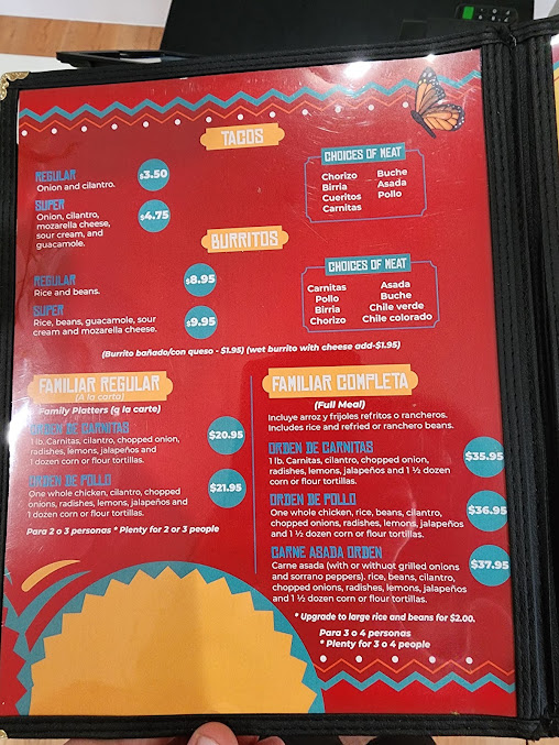 Menu Carnitas Michoacan San Jose - 6