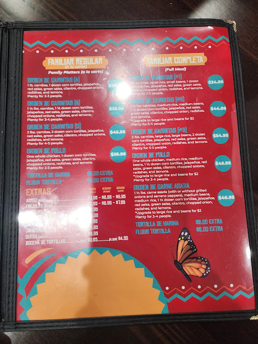 Menu Carnitas Michoacan San Jose - 9