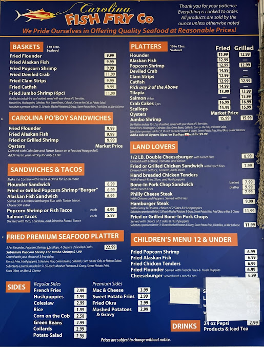 Menu Carolina Fish Fry Co - 0