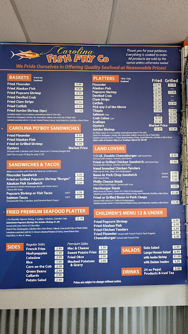 Menu Carolina Fish Fry Co - 1