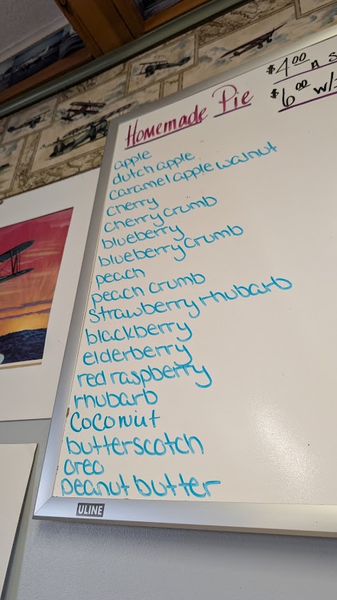 Menu Carroll County Airport Restaurant - 1
