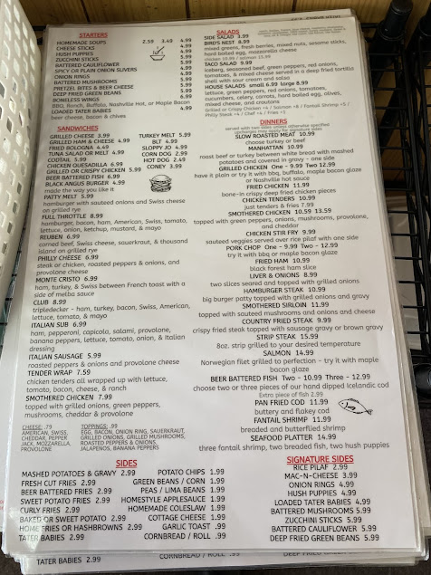 Menu Carroll County Airport Restaurant - 3