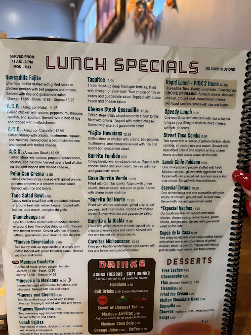 Menu Casa Tequila Mexican Grill - 4