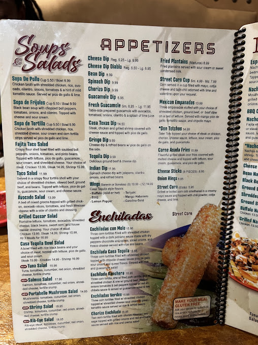 Menu Casa Tequila Mexican Grill - 7