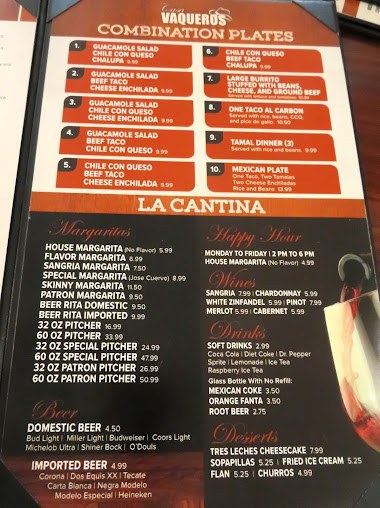 Menu Casa Vaqueros - 1