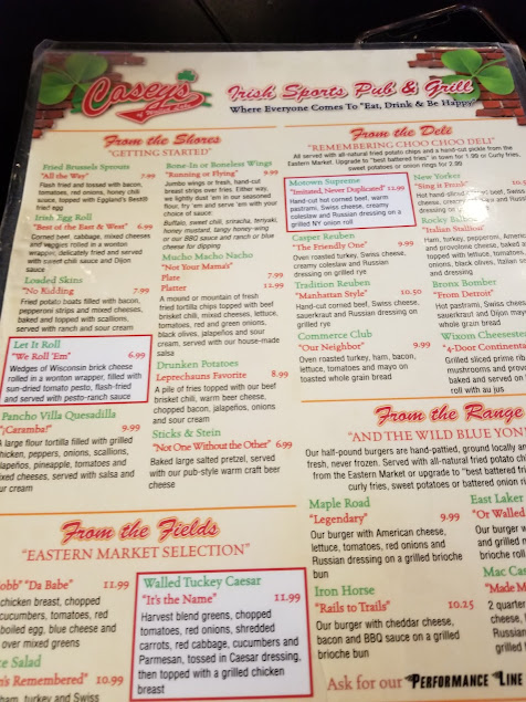 Menu Caseys Of Walled Lake - 8