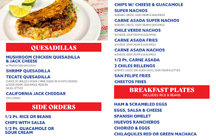 Menu Castañeda's Mexican Food - 3
