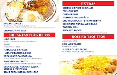 Menu Castañeda's Mexican Food - 5