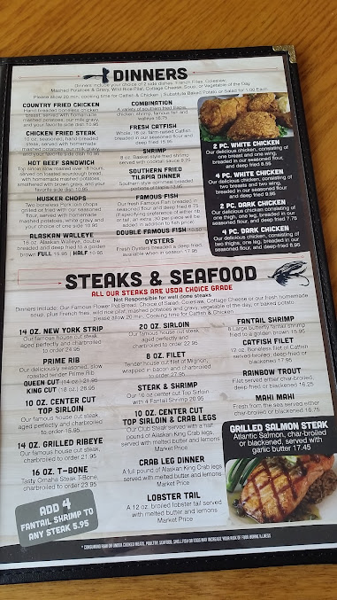 Menu Catfish Lake At The Lodge - 8
