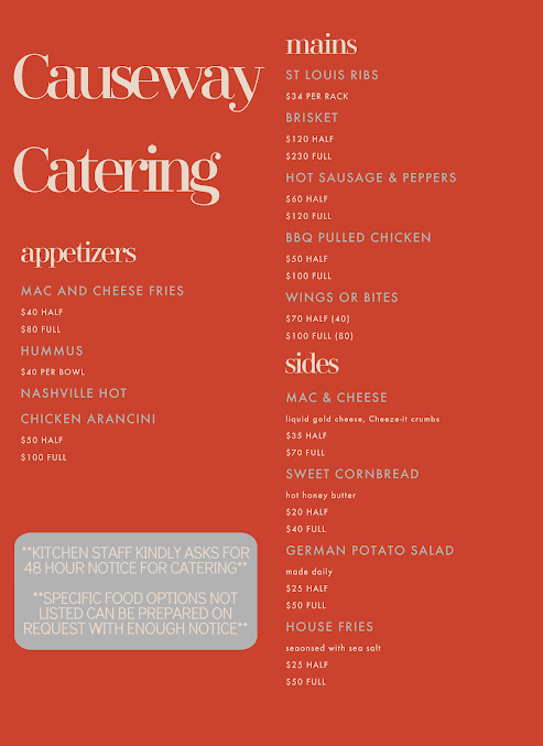 Menu Causeway Boston - 4