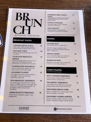 Menu Causeway Boston - 8