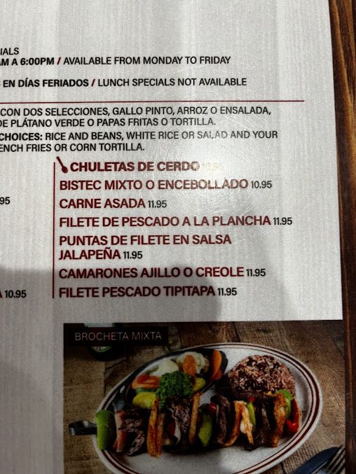 Menu Cerro Negro Restaurant - 3
