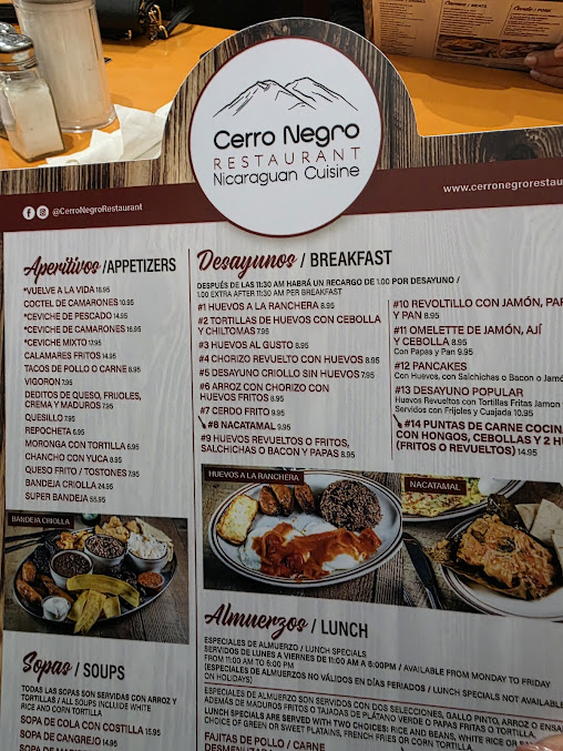 Menu Cerro Negro Restaurant - 6