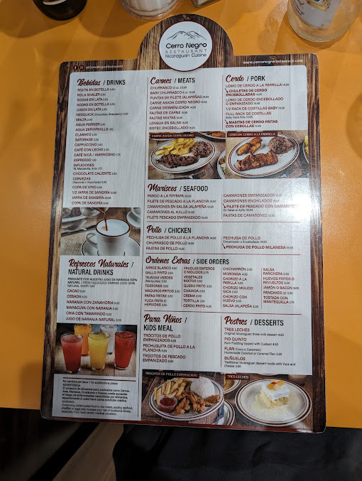Menu Cerro Negro Restaurant - 9