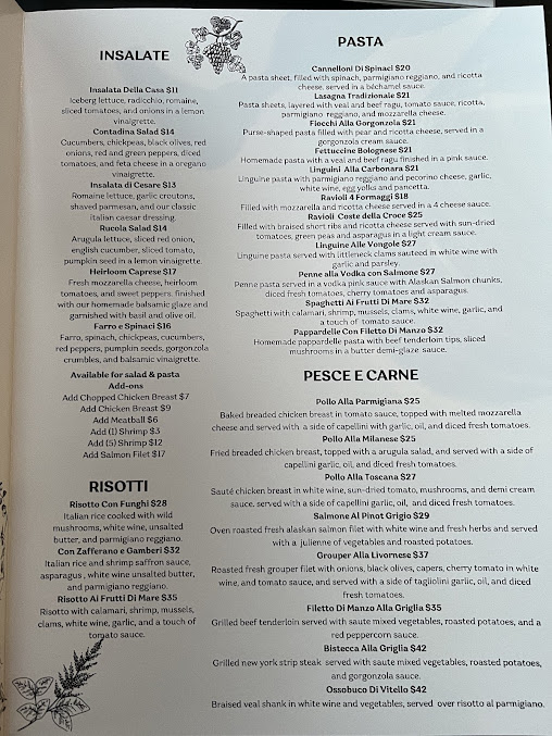 Menu Cèrto Italian Restaurant & Private Events - 7