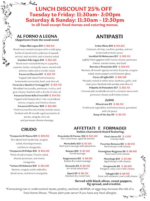 Menu Cèrto Italian Restaurant & Private Events - 8
