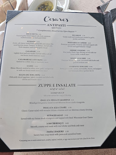 Menu Cesare At The Beach - 6