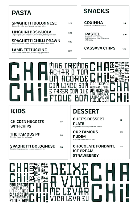 Menu Chachii Sydney - 0