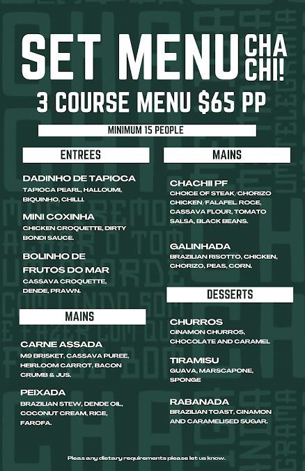 Menu Chachii Sydney - 4