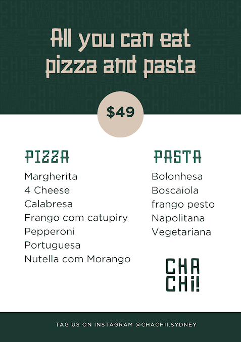 Menu Chachii Sydney - 5