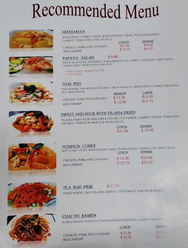 Menu Chai Yo Thai Riverview - 0