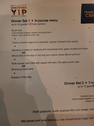 Menu Chairman & Yip - 5