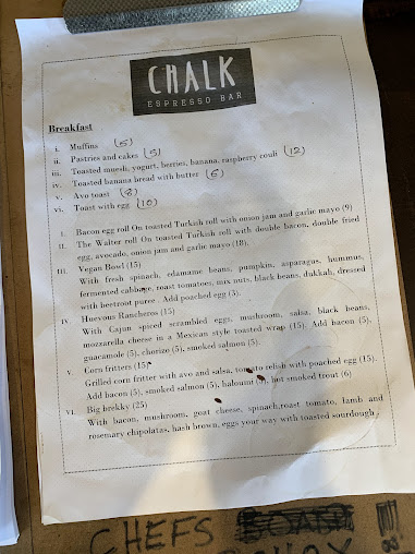 Menu Chalk Espresso Bar - 6