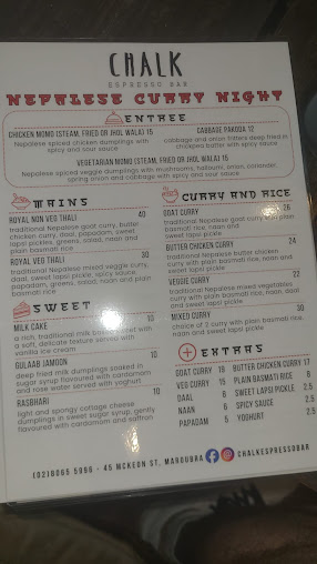 Menu Chalk Espresso Bar - 9