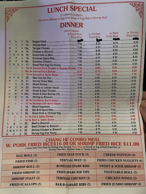 Menu Chang He Chinese Kitchen - 3