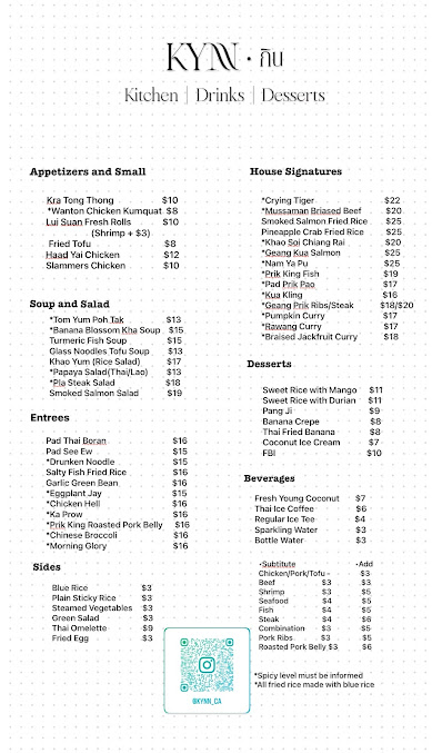 Menu Chapter Two California Kitchen - 0