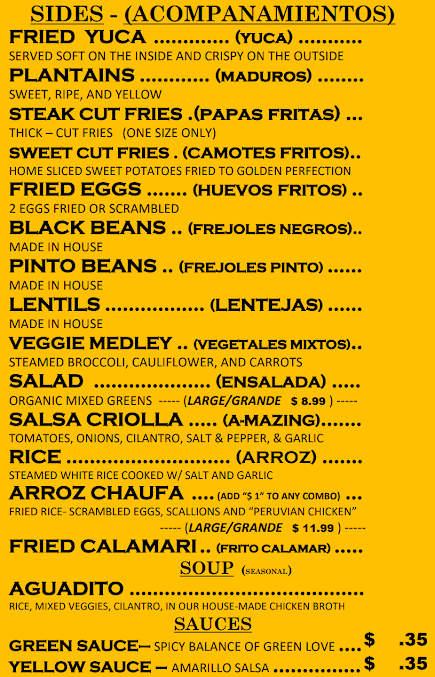 Menu Charcoal Chicken Pollo A La Brasa - 0