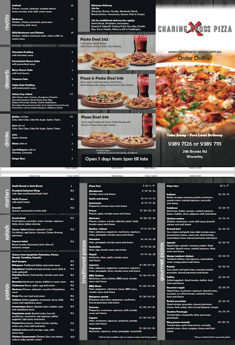 Menu Charing Cross Pizza - 0