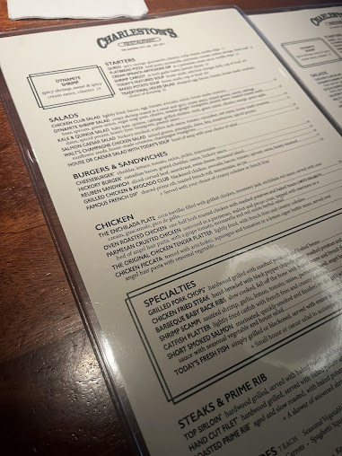 Menu Charlestons Restaurant Oklahoma City - 3
