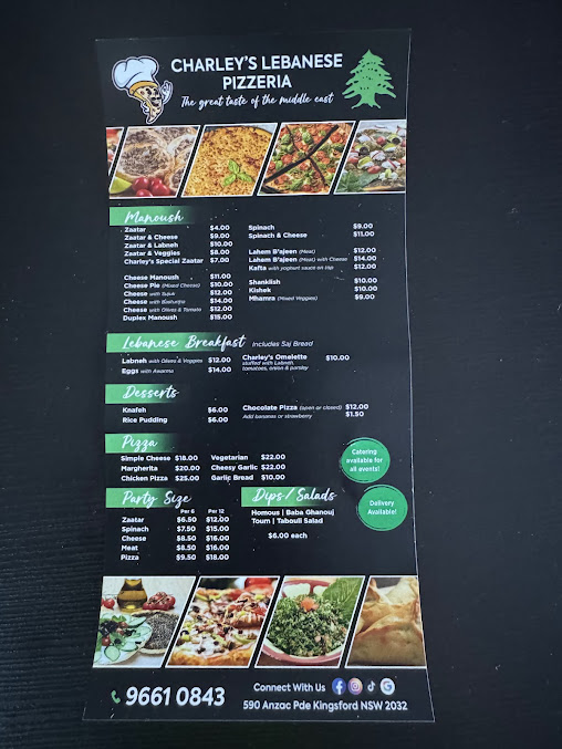 Menu Charley's Lebanese Pizzeria - 5