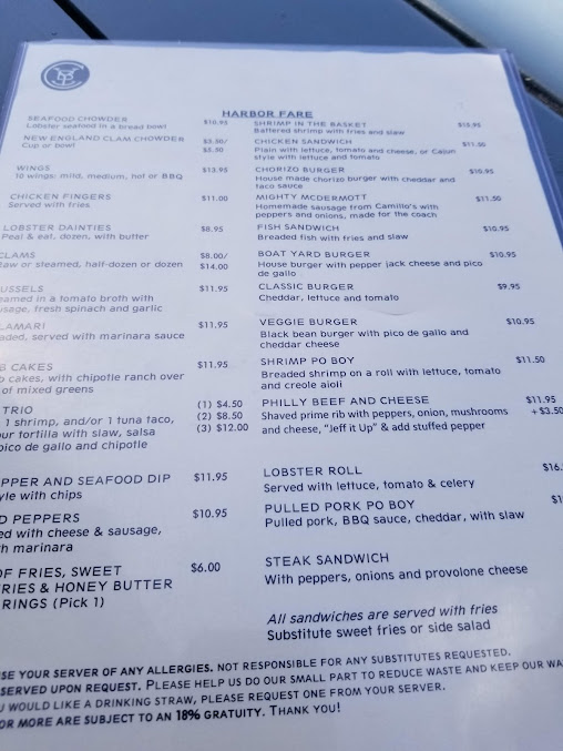 Menu Charlie's Boat Yard - 3